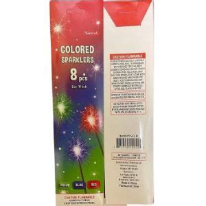 Samrok Colored Sparklers 8pc (10")
